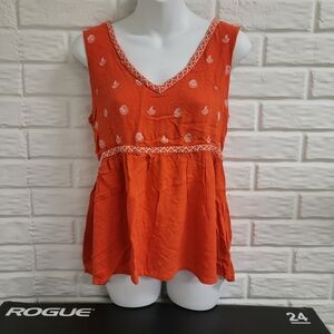 Sanctuary Women's Vibrant Orange Sleeveless Top